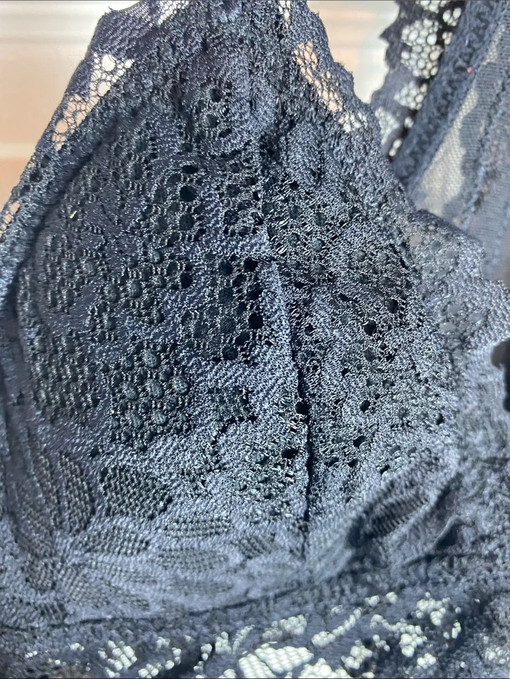 aerie Black Lace Racerback Bralette Size XS